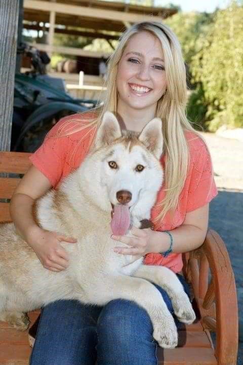 Savannah with her Siberian Husky, McKinley